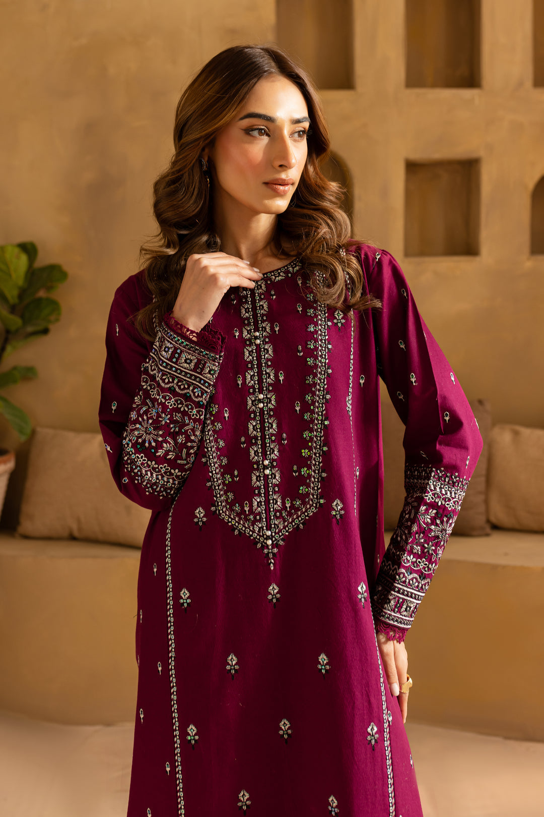 Roohi 2pcs - Embroidered Dress