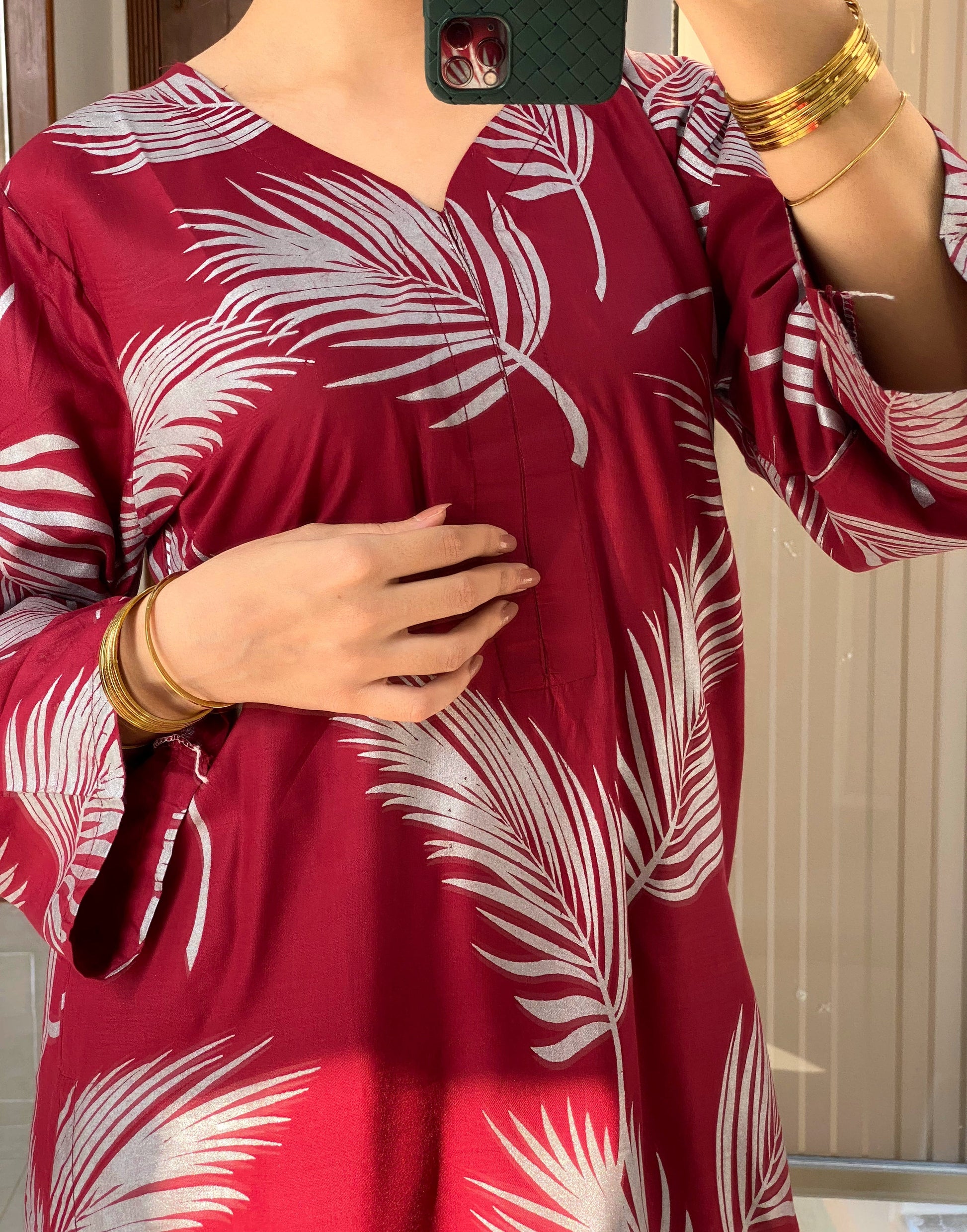 Feather Printed 2pc Ca_closet