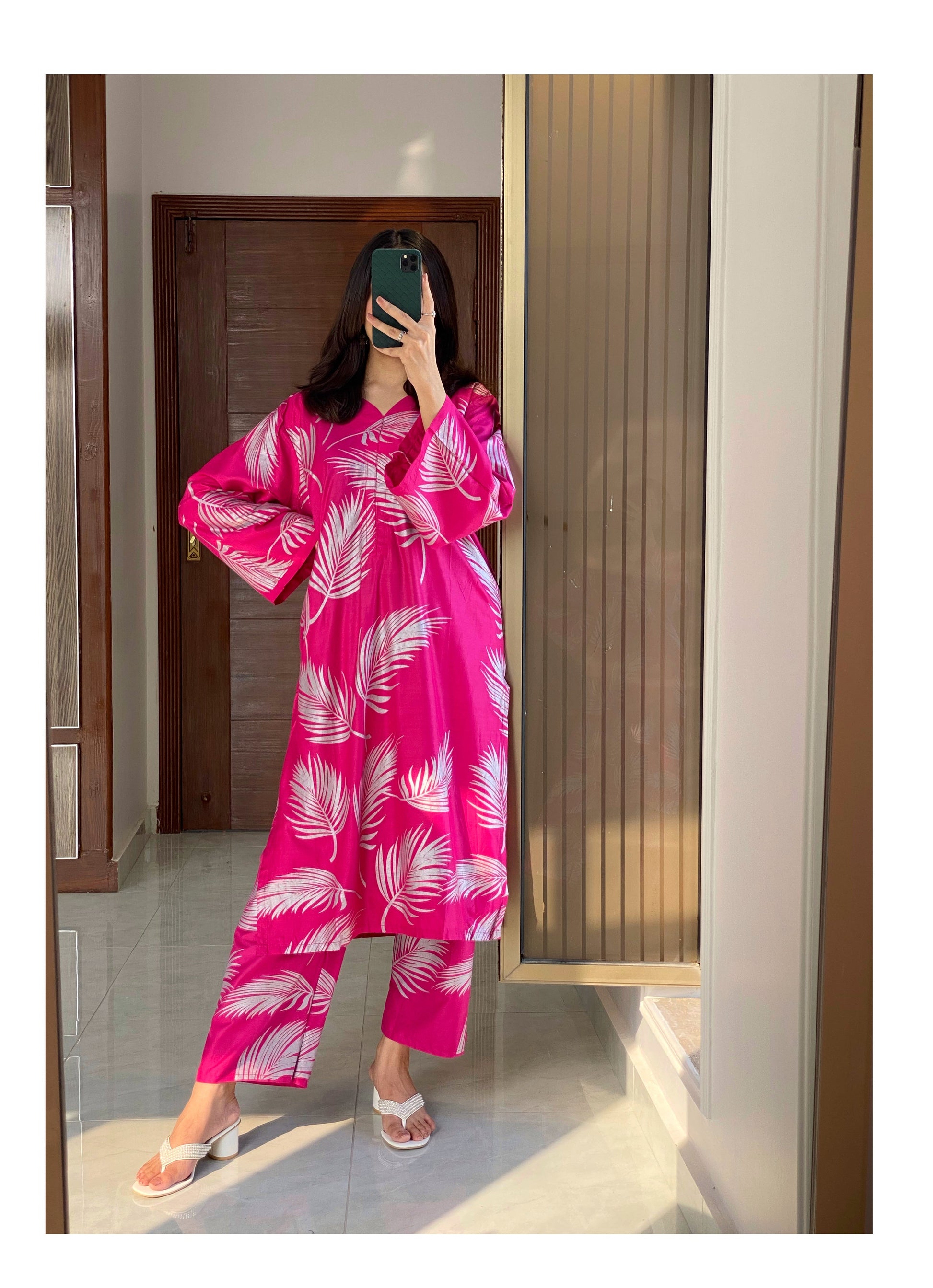 Feather Printed 2pcs Ca_closet