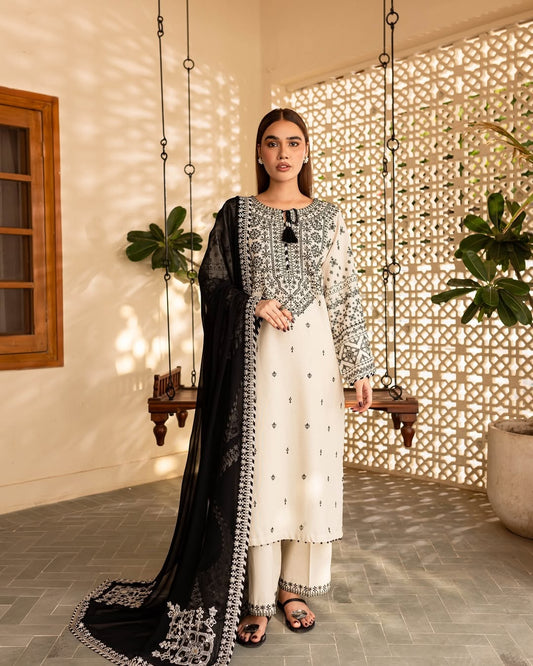 Arfa Embroidered stitched 3pcs Ca_closet